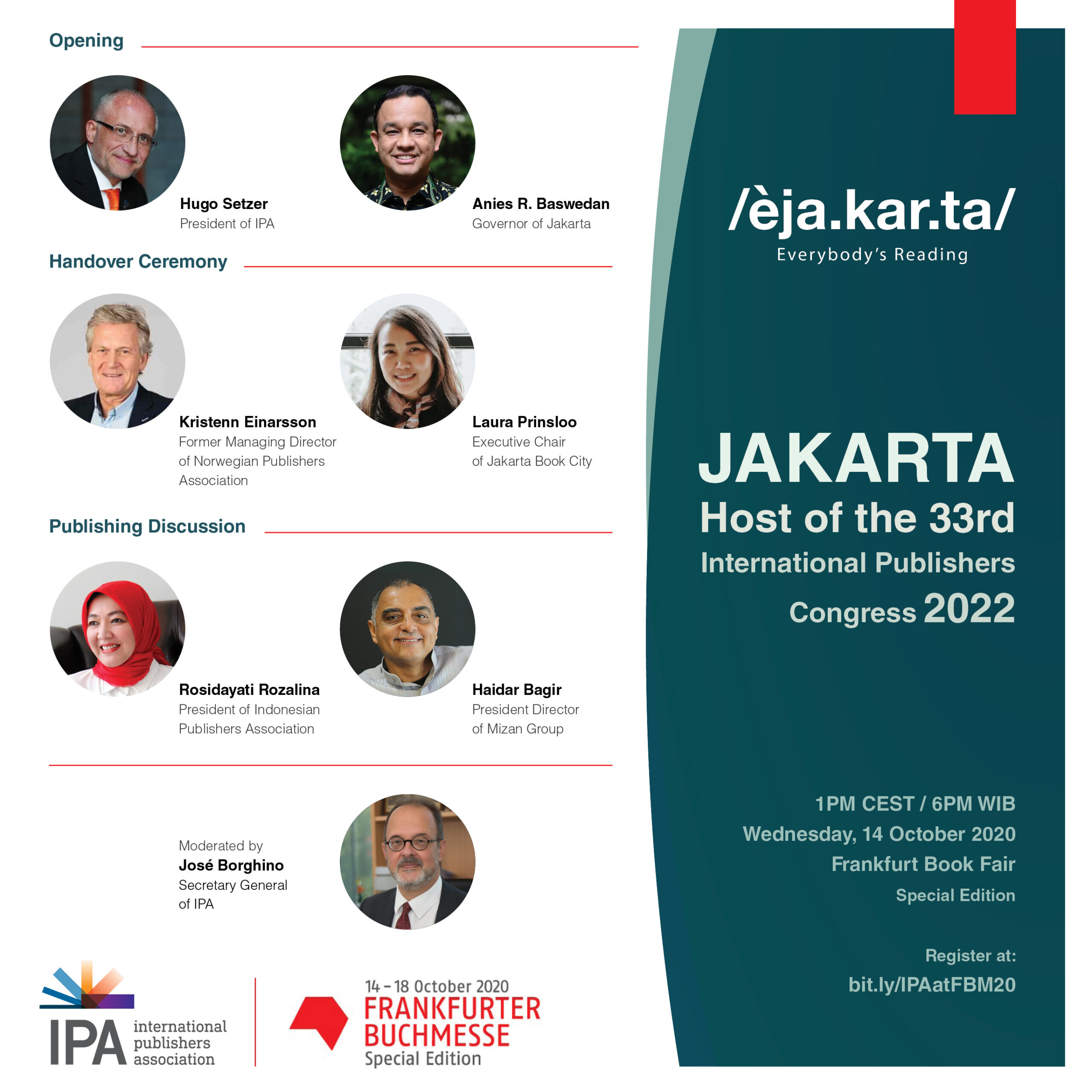 Flyer for the Frankfurt Book Fair session on the 33rd International publishers congress