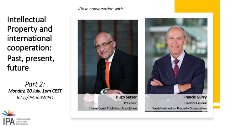 Promotional graphic featuring Francis Gurry and Hugo Setzer