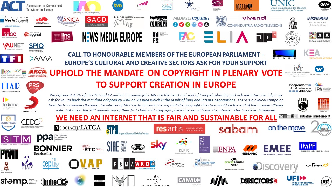 copyright cultural creative sectors call to support mandate
