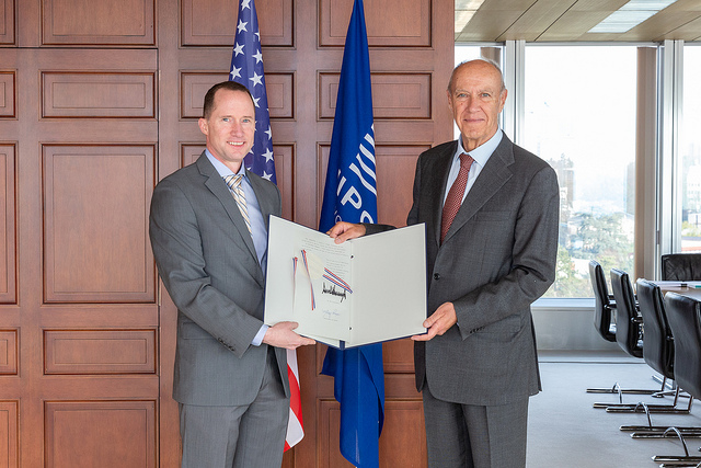 Francis Gurry with Mark Cassayre